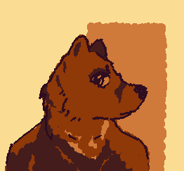 wiggly animated drawing of an anthropormiphic bear bust